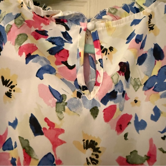 Breeyaza Floral Print Ruffle sleeved summer blouse XL (12) - Picture 4 of 4